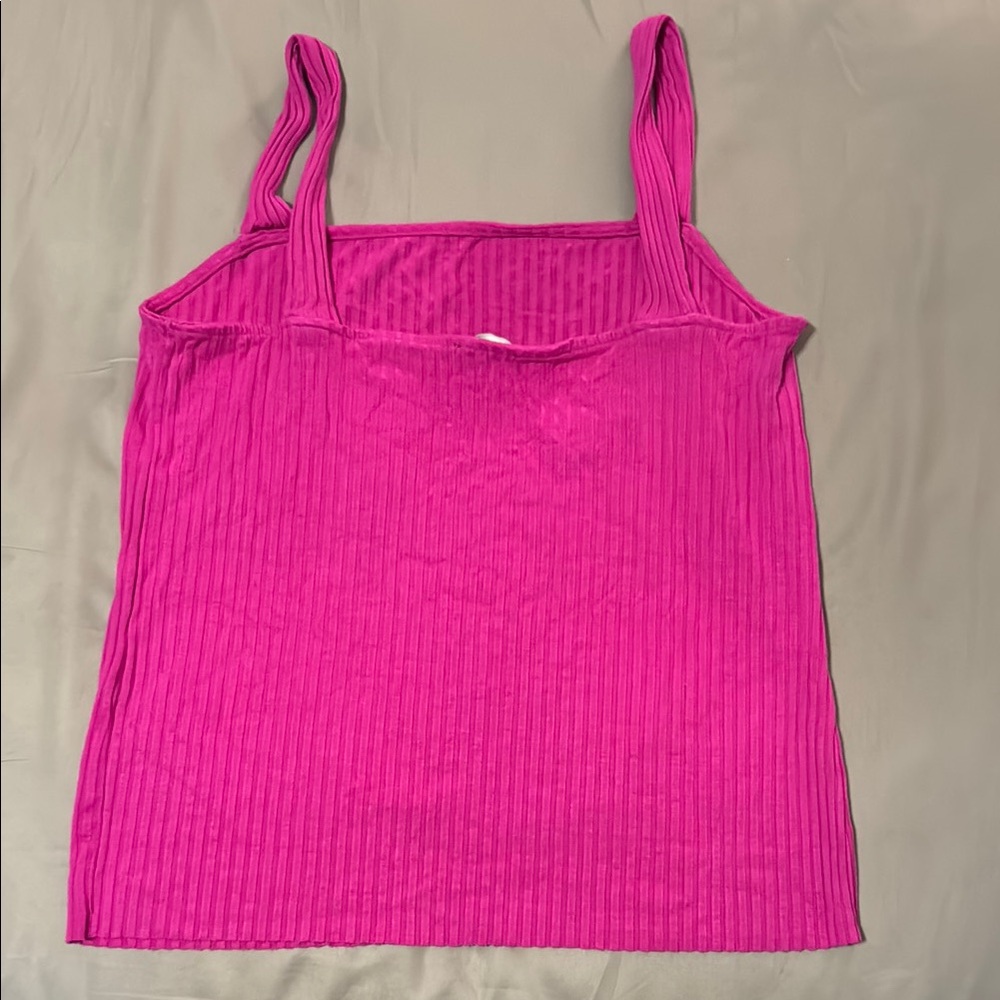 1. State Pink Ribbed Camisole Fitted Top - Picture 3 of 5